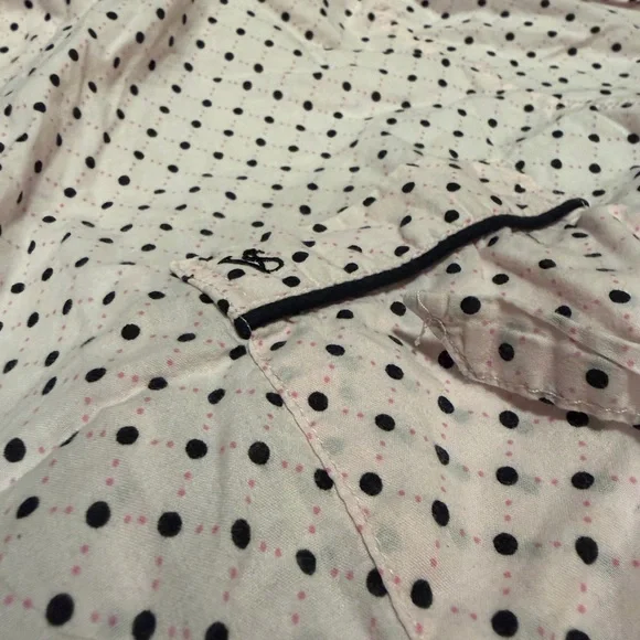 Victoria’s Secret Heritage Cotton Long Pink Polka Dot Pajama Set Large - Picture 5 of 5